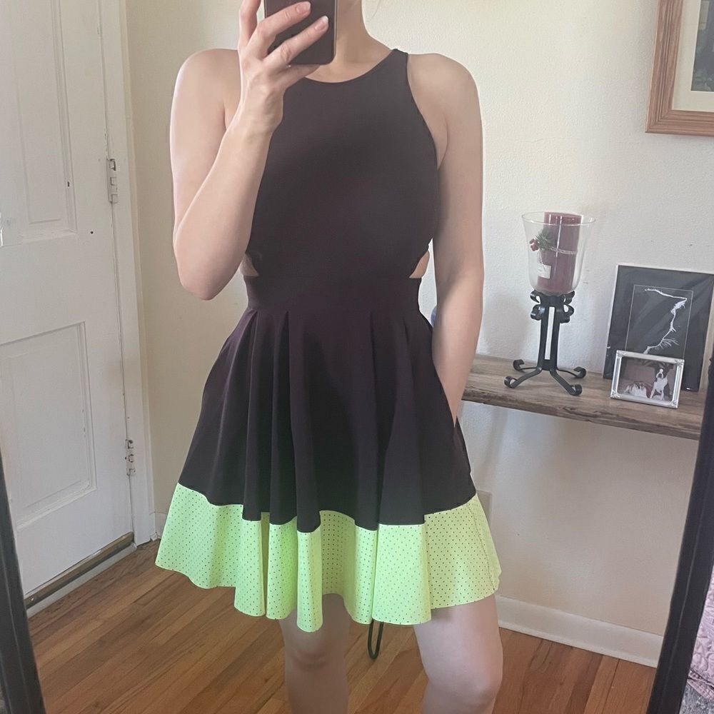 Lululemon Away Mini Skater Dress Purple Cherry